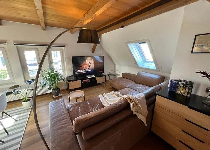 Apartment Crown Living Wohlfuehl Loft - Loft Nahe Bodensee, Boxspringbett, Kueche, Zentrumsnah, Ideal Fuer Feriengaeste Und Geschaeftsreisende